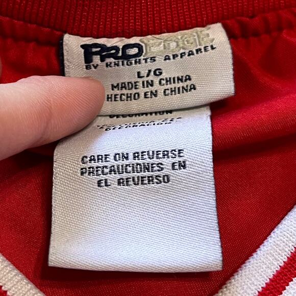 Y2K Pro Edge Georgia Bulldogs Red Windbreaker Jacket Large - Picture 3 of 6